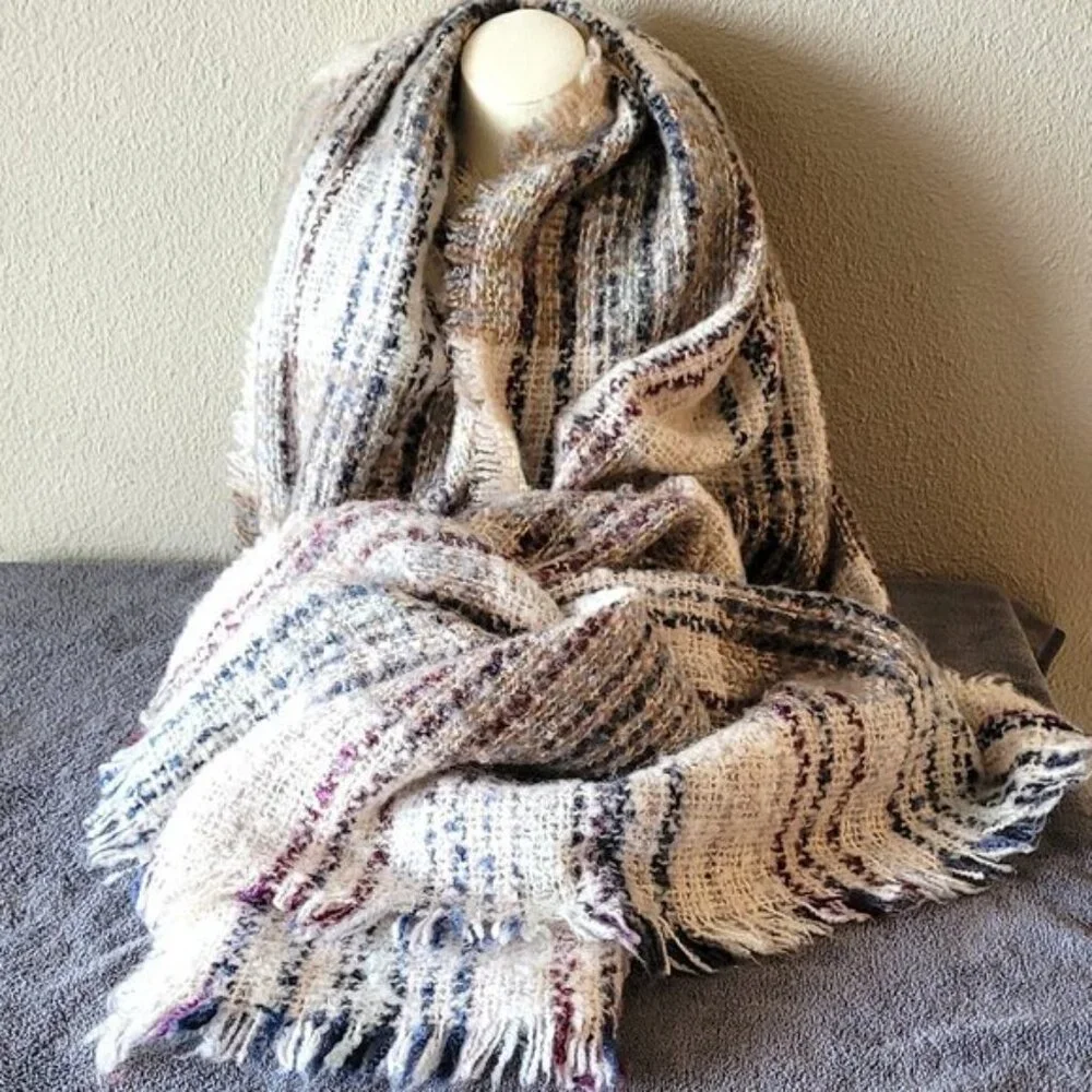 Extra Long Artisan Hand Loomed Scarf